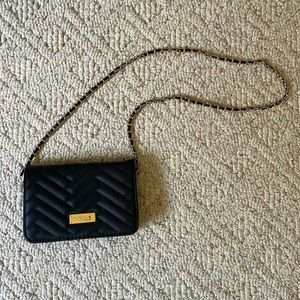 Bebe black and gold hardware cross body purse medium to small size
